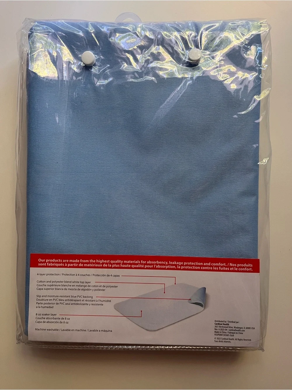 Cardinal Health Reusable Underpad - Blue size 34x36in
